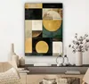 Leinwand Bilder 60x80 cm - Abstrakte Formen - Gold - Produktbild-Vorschau 7