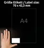Avery 3652-10, Biały, Prostokąt, Na stałe, A4, Papier, Podgląd zdjęcia produktu 5