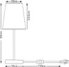 MONZANA® Nachttischlampe 2er Set 32cm Stoff Grau Taupe Produktbild-Vorschau 7