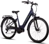 A blue and black electric bicycle is shown against a white background. Produktbild-Vorschau