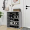 vidaXL Botník Grey Sonoma 60x35x70 cm Dřevěný materiál Náhled obrázku produktu 3