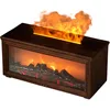A decorative electric fireplace with simulated flames and logs. Produktbild-Vorschau