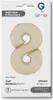 Mini Zahlen Folienballon 14"/36cm | Satin Cream Zahl: 8 Produktbild-Vorschau 2