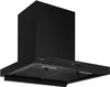 A black kitchen range hood is shown against a white background. Náhľad obrázku produktu
