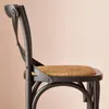 SIGNATURE - Chaise de comptoir en bois massif et cannage Voir les images du produit 3