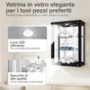 K-Möbel Vetrina sospesa in nero (80x60x25 cm) con 2 ripiani Anteprima dell’immagine prodotto 5