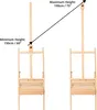 Kurtzy 190cm Atelierstaffelei Staffelei Holz H-Form Produktbild-Vorschau 2