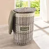 Wäschekorb "Home", Wäschesammler, Wäschepuff, Weide, grau, Produktbild-Vorschau 4