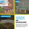Pillows24 - Polštáře pro paletový nábytek Manšestrová sada Náhled obrázku produktu 4