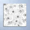 Deko Glasuhr Wanduhr 30x30 Mohn Kontur Quarz Küchenuhr Produktbild-Vorschau 1