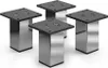 4er Set sossai Aluminium Möbelfüße 100mm in Chrom Produktbild-Vorschau 1