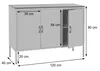 Kommode HWC-L84, Sideboard Schrank Anrichte, 3 Türen Metall Produktbild-Vorschau 11