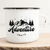 Huuraa Emaille Tasse Adventure awaits Geschenk Kaffeebecher Produktbild-Vorschau 1