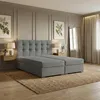 Boxspringbett 140x200 mit 2 Bettkästen, Kontinentales Bett Produktbild-Vorschau 3