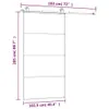 vidaXL Drzwi przesuwne z okuciem 102,5x205 cm ESG szkło i Podgląd zdjęcia produktu 8