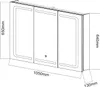 SONNI 3-türig Edelstahl Bad Spiegelschrank 105x65cm mit Produktbild-Vorschau 7