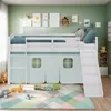 Homestyle4u Kinder Hochbett 90x200 Rutsche Matratze Vorhang Produktbild-Vorschau 9