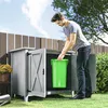 Drevená záhradná skriňa Outsunny, prístrešok na náradie Náhľad obrázku produktu 9