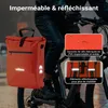 Wiltec Sacoche sac à dos étanche pour porte-bagages rouge – Voir les images du produit 5