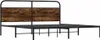 vidaXL Metallbett ohne Matratze Räuchereiche 180x200 cm Produktbild-Vorschau 3