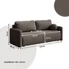 Sofa mit Schlaffunktion - Braun - Leicht zu Reinigen - mit Produktbild-Vorschau 2