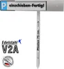 Parkschildhalterung zum einschieben aus Edelstahl mit Produktbild-Vorschau 1