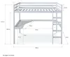 Lit haut lit 90x200 blanc échelle de bureau exterieurjeux Voir les images du produit 5