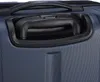 A close-up view of a dark blue suitcase handle. Produktbild-Vorschau