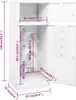 vidaXL Armadio a sella bianco 53x53x140 cm acciaio Anteprima dell’immagine prodotto 10