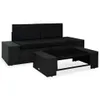 vidaXL 3-tlg. Garten-Lounge-Set Poly Rattan Schwarz Produktbild-Vorschau 8