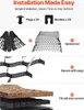 An instructional graphic showing the steps to install a ground stabilization grid. Produktbild-Vorschau