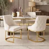 Set di 6 sedie da pranzo Flieks, con gambe placcate in oro, Anteprima dell’immagine prodotto 2