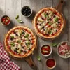 2er Set Pizzabretter aus Akazienholz mit Griff – Ø 45 x 33 Produktbild-Vorschau 3
