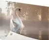 Gartenposter - 60x40 cm - Schwan im nebligen See  - Produktbild-Vorschau 1