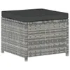5-tlg. Garten-Lounge-Set mit Auflagen Poly Rattan Grau Produktbild-Vorschau 7