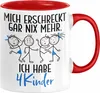 Eltern Mutter Vater Tasse Geschenk von 4 Kindern Lustige Produktbild-Vorschau 1