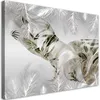 Leinwandbild Blätter im Wind 3D 120x80 Feeby Weiß bild für Produktbild-Vorschau 1