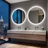 WISFOR LED Badspiegel 80 cm rund, Badezimmerspiegel mit Produktbild-Vorschau 5