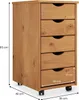 Rollcontainer LAGOS mit 5 Schubladen, Eiche Finish - Produktbild-Vorschau 4