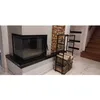 A modern living room with a fireplace and a wood rack. Náhled obrázku produktu
