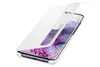 A white flip case for a smartphone is shown open, revealing the phone's screen. Podgląd zdjęcia produktu