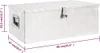 vidaXL Pudełko do przechowywania srebrne 90x47x33,5 cm Podgląd zdjęcia produktu 9