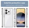 Multiple views of a clear phone case, including front, back, and side profiles, with a phone inside the case displayed. Anteprima dell’immagine prodotto