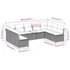 Design 9-tlg. Garten-Sofagarnitur mit Kissen Braun Poly Produktbild-Vorschau 6