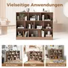 A collage of images showing a bookshelf in different settings and configurations, with text overlays. Náhled obrázku produktu