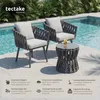 Ensemble Lugano au design tressé, structure en aluminium, Voir les images du produit 2