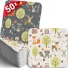 50 Bierdeckel Waldtiere, Herbstdeko Kinder, Natur Produktbild-Vorschau 1