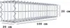 Gabion 100 cm x 20 cm x 20 cm (D x V x H), velikost ok 5 cm Náhled obrázku produktu 2
