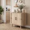Wohnzimmer-Sideboard, ovales Aufbewahrungsm?bel mit 4 Produktbild-Vorschau 10