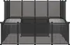vidaXL Kleintierkäfig Schwarz 143x107x93 cm PP und Stahl Produktbild-Vorschau 10